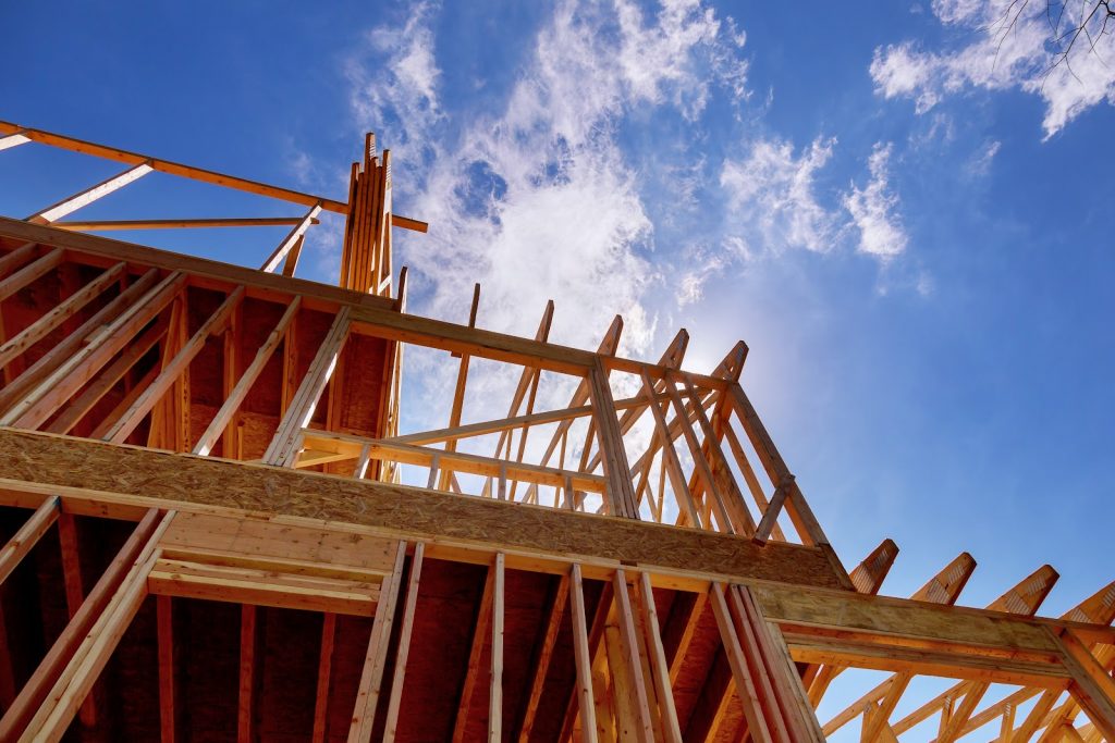 A house under construction