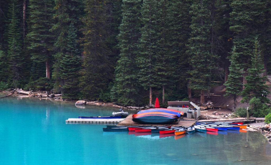 Canoes at Moriane Lake