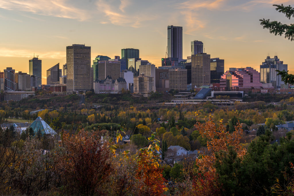 Edmonton Skyline at Sunset